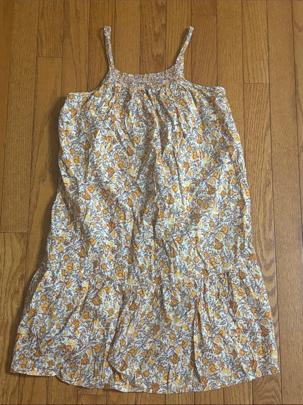 Old Navy White and Yellow Floral Tiered Sundress for Kids